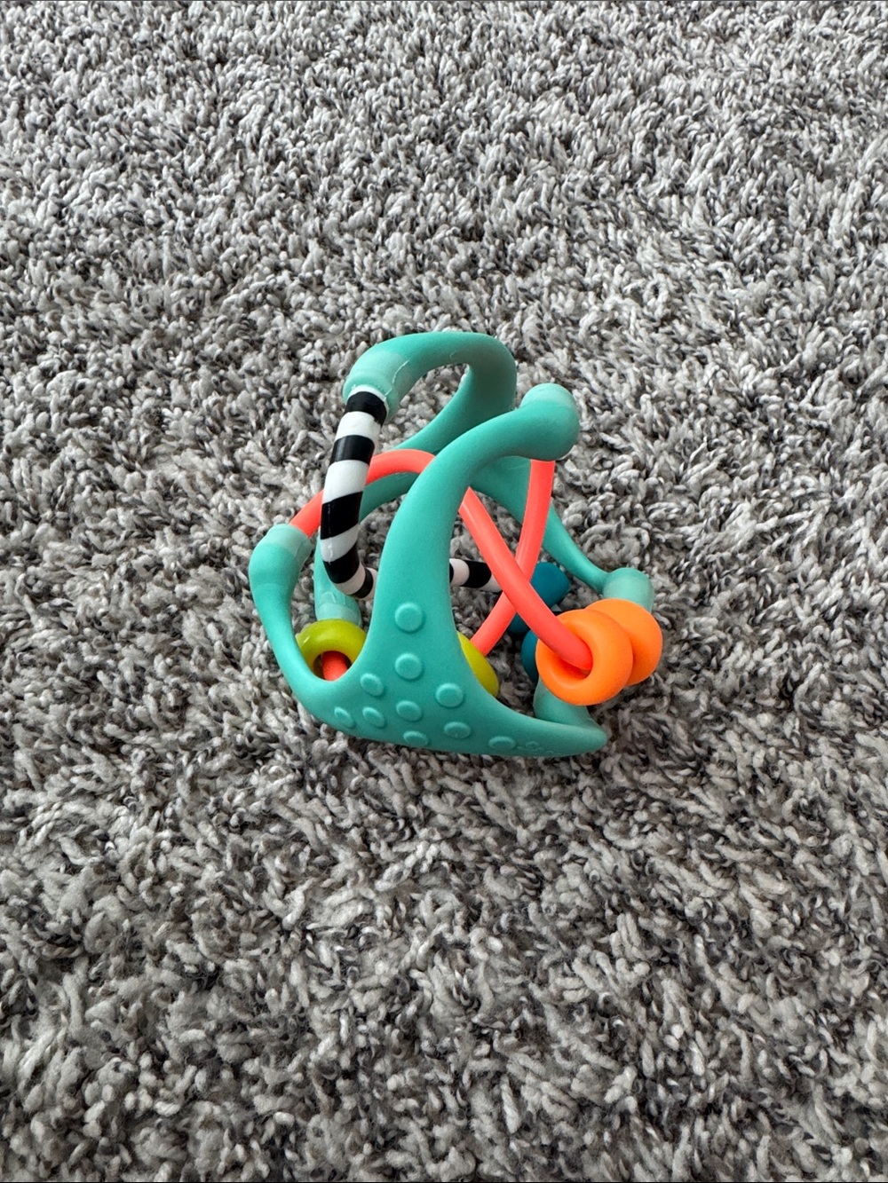 Sassy Teal Multicolor Baby Sensory Teether & Rattle